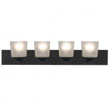 Trans Globe 2804 BK - 4 LT BATH-SQUARE FROST GLASS-B